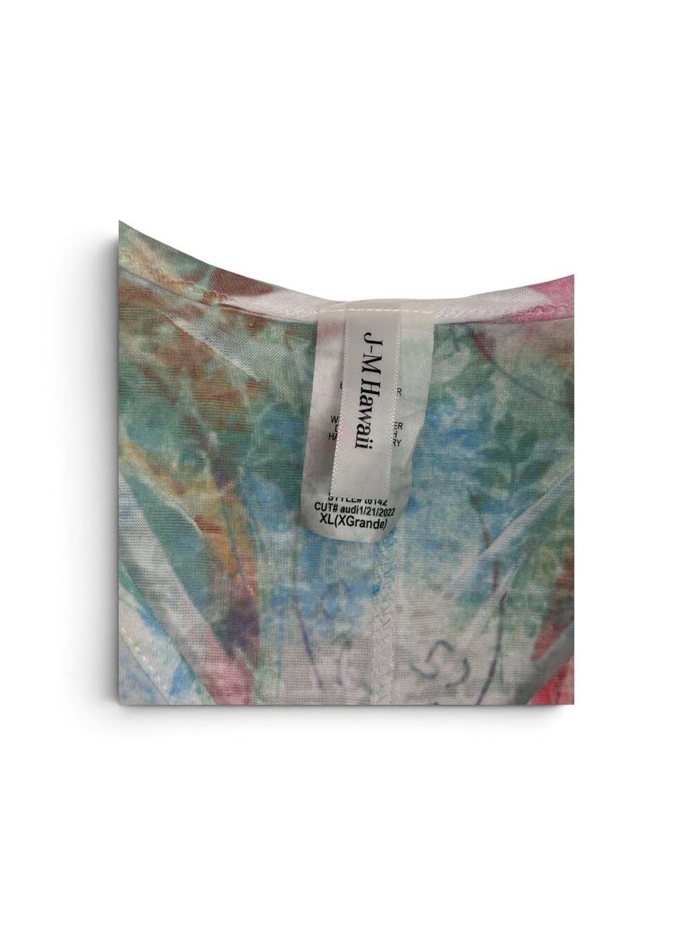 J-M Hawaii Floral Tank Top XL Multicolored Asymmetric - Picture 4 of 4